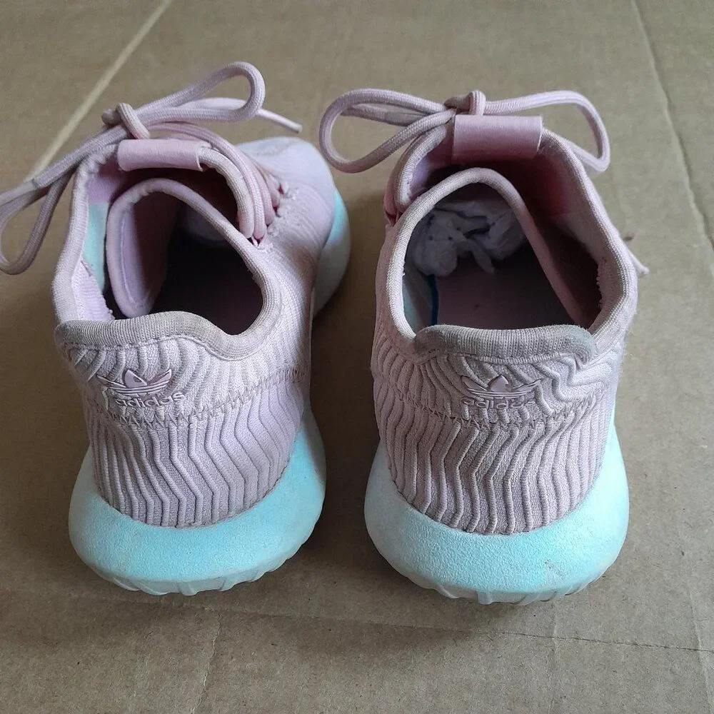 Adidas Women's Pink and White Athletic Sneakers Size 3.5